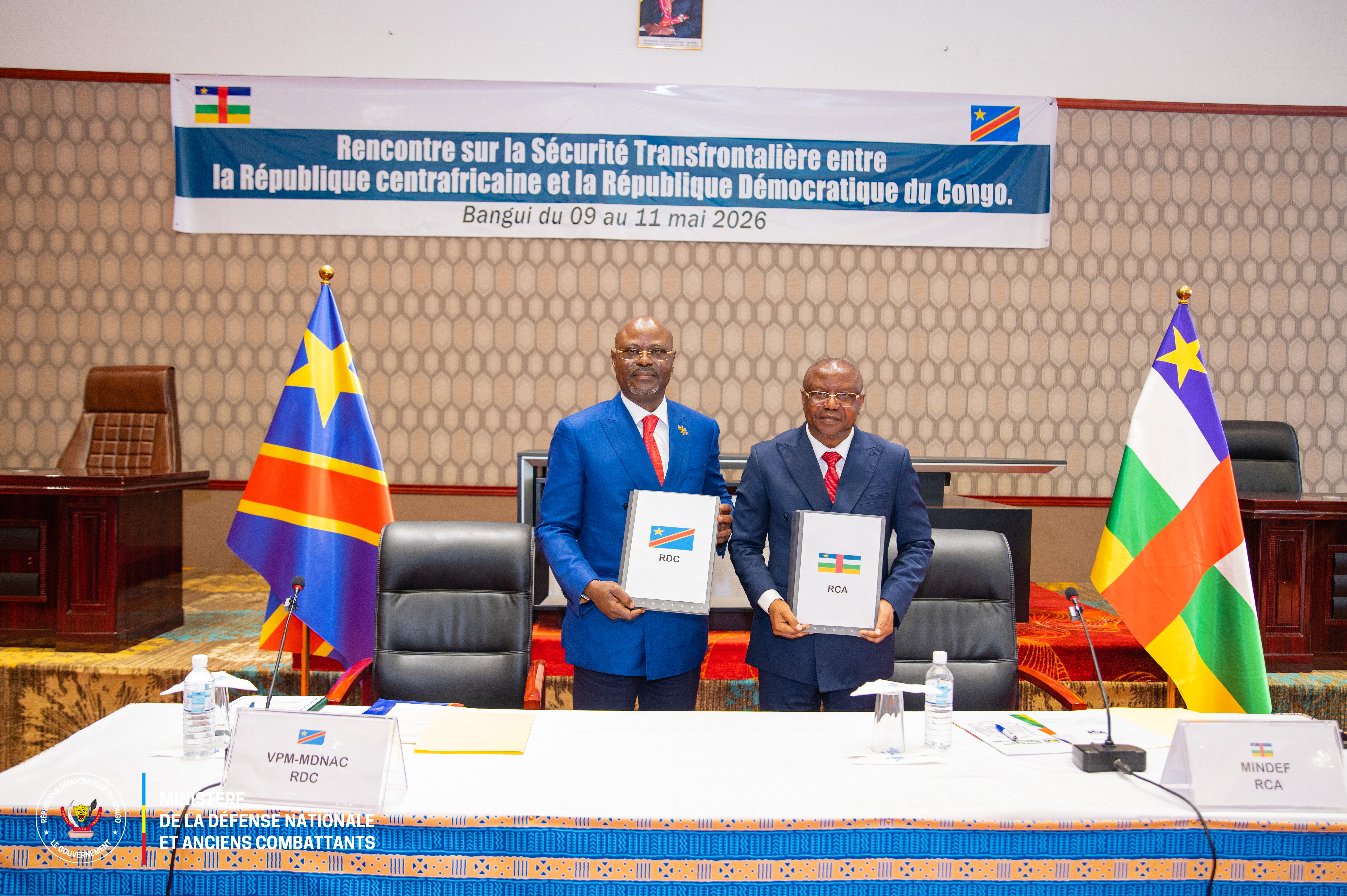 Bangui : la RDC et la République centrafricaine renforcent leur coopération militaire et sécuritaire pour faire face aux menaces transfrontalières communes