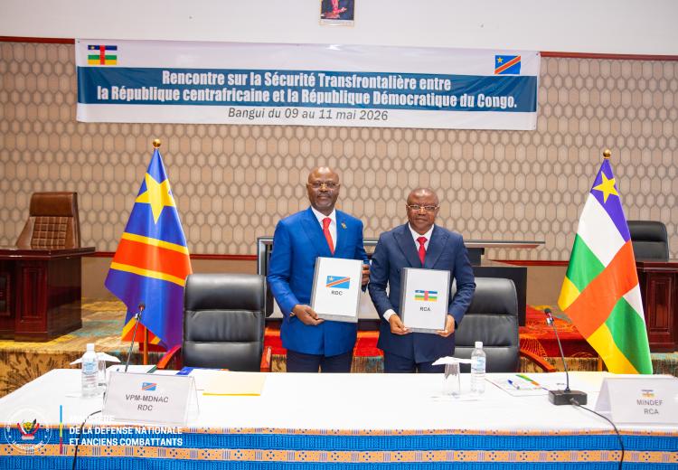 Bangui : la RDC et la République centrafricaine renforcent leur coopération militaire et sécuritaire pour faire face aux menaces transfrontalières communes